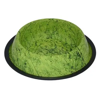 Купить tappi Катора миска металлическая с нескользящим покрытием для собак и кошек, зеленый гранит