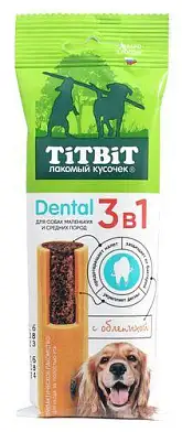 TiTBiT лакомство для собак мелких и средних пород Dental 3в1 с облепихой