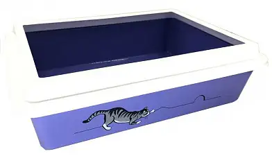 ZOOexpress туалет для кошек "lux" с рамкой, с рисунком