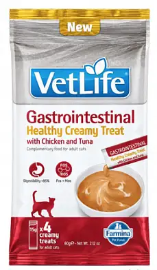 Farmina Vet Life Cat Gastrointestinal лакомство для кошек, крем-суп с курицей и тунцом