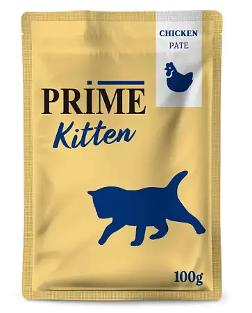 Купить prime паштет для котят с курицей (пауч)